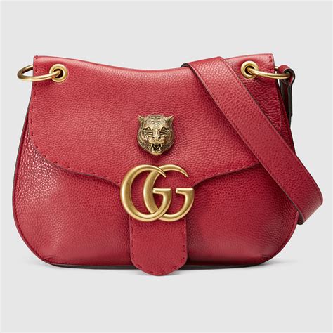 leather gucci shoulder bag two zips